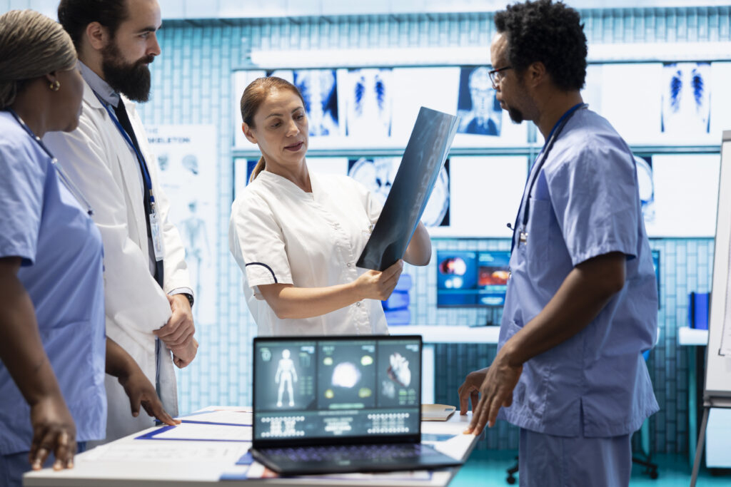 Revolutionizing Healthcare with Advanced Digital Solutions 12 medical professionals collaborate on human anatomy 2025 02 20 00 04 37 utc