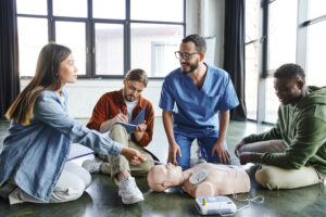 first aid hands on learning asian woman with clip 2024 11 08 12 28 57 utc